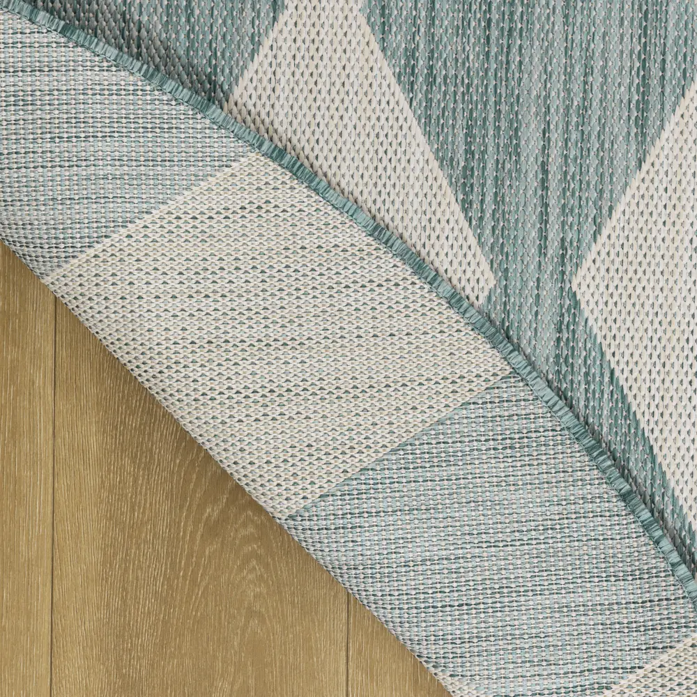 Nourison Positano 6' x Round Aqua Modern Rug