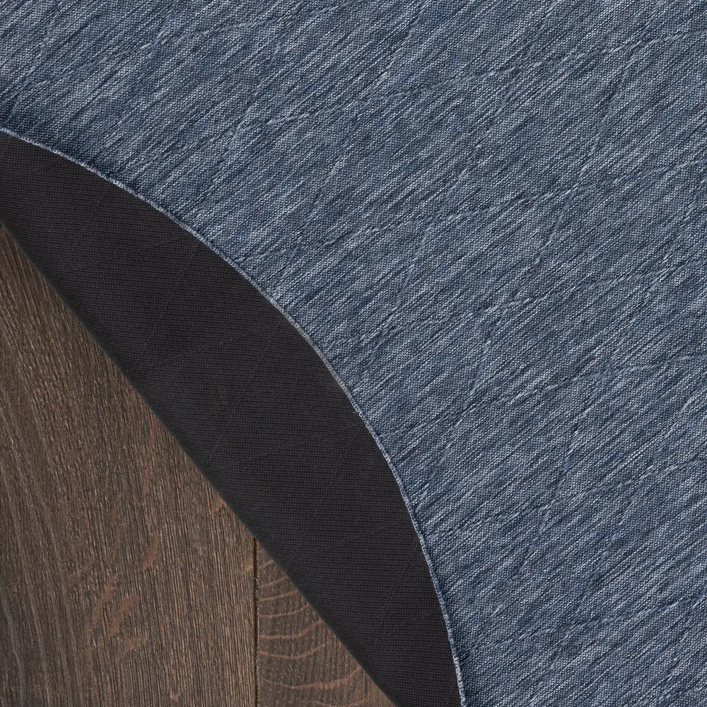 Nourison Practical Solutions 8' x Round Navy Blue Modern Rug