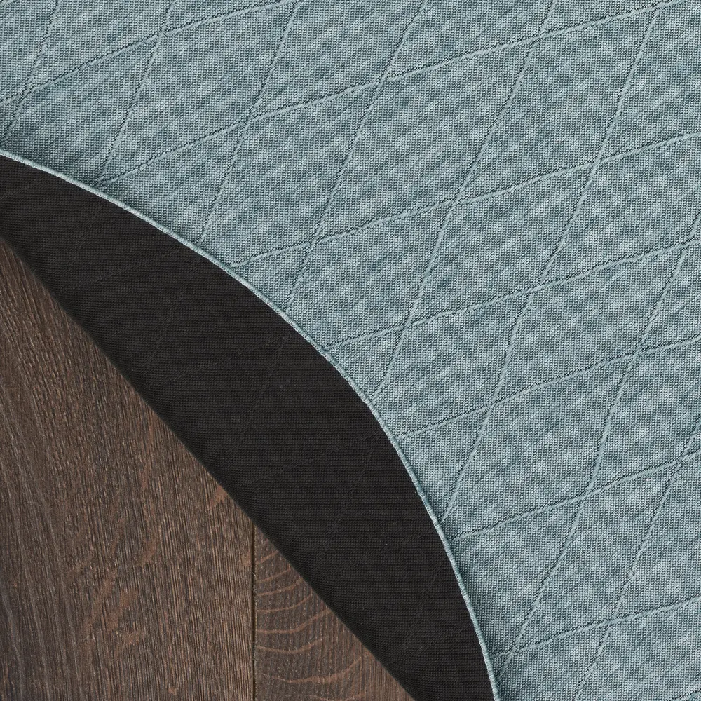 Nourison Practical Solutions 8' x Round Aqua Modern Rug