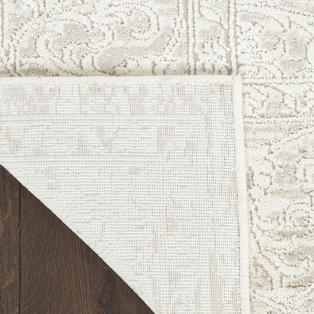 Nourison Renewed 6' x 9' Ivory Beige Vintage Indoor Rug