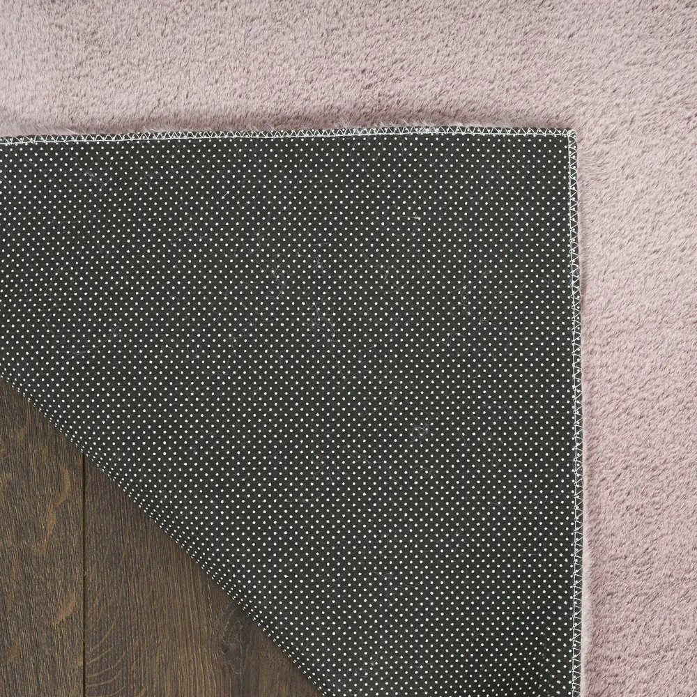 Nourison Soft Plush Rabbit Fur 4' x 6' Lavender Contemporary Indoor Rug