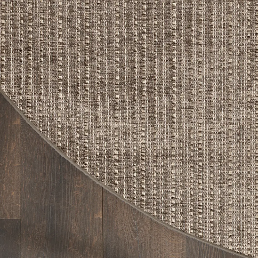 Nourison Tulum 8' x Round Brown Outdoor Rug