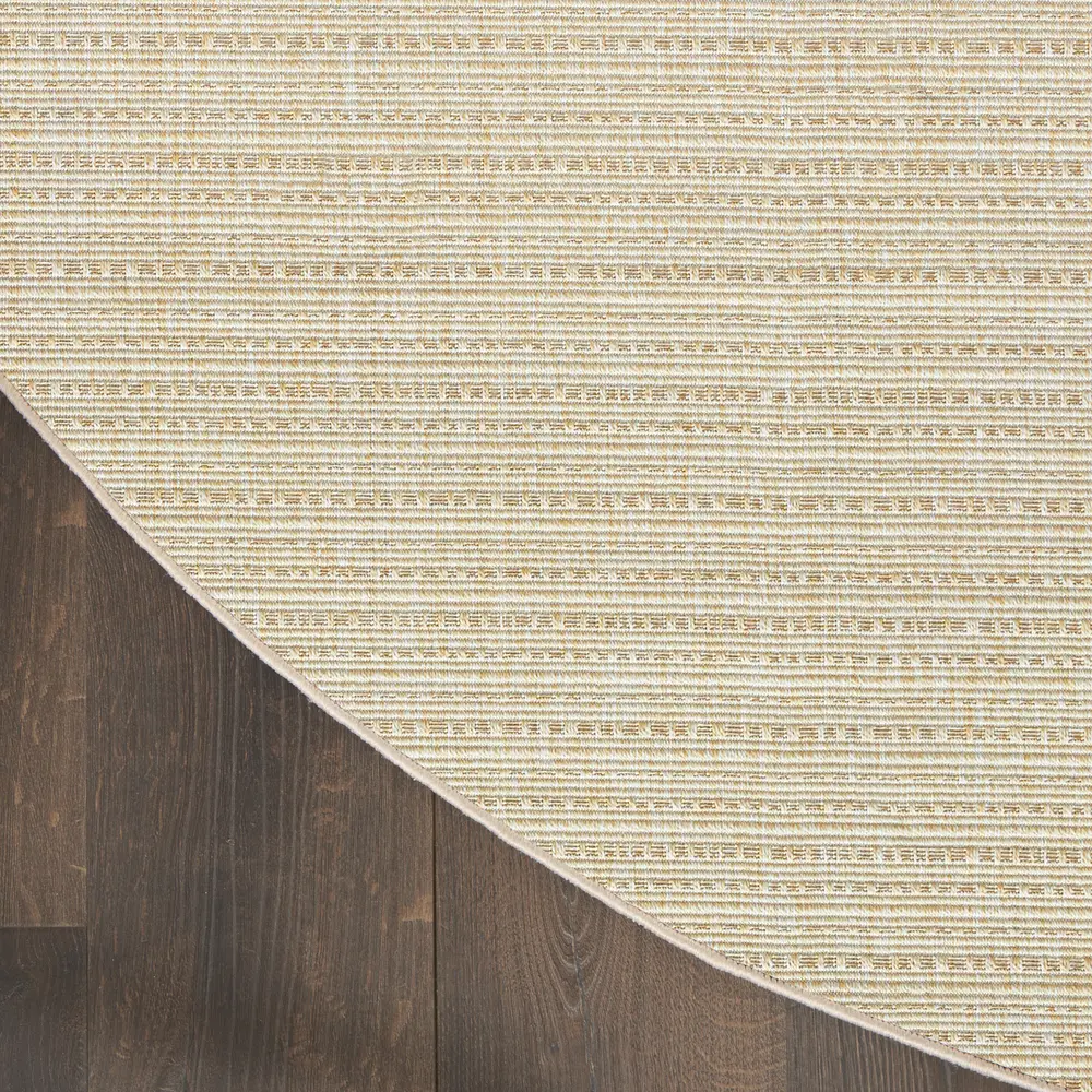 Nourison Tulum 8' x Round Cream Outdoor Rug