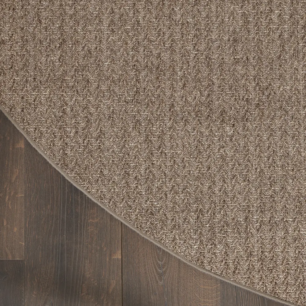 Nourison Tulum 8' x Round Brown Outdoor Rug