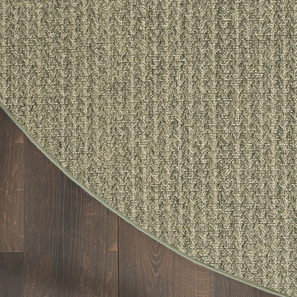 Nourison Tulum 8' x Round Olive Outdoor Rug