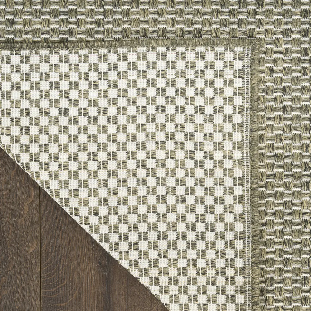 Nourison Tulum 4' x 6' Olive Outdoor Rug