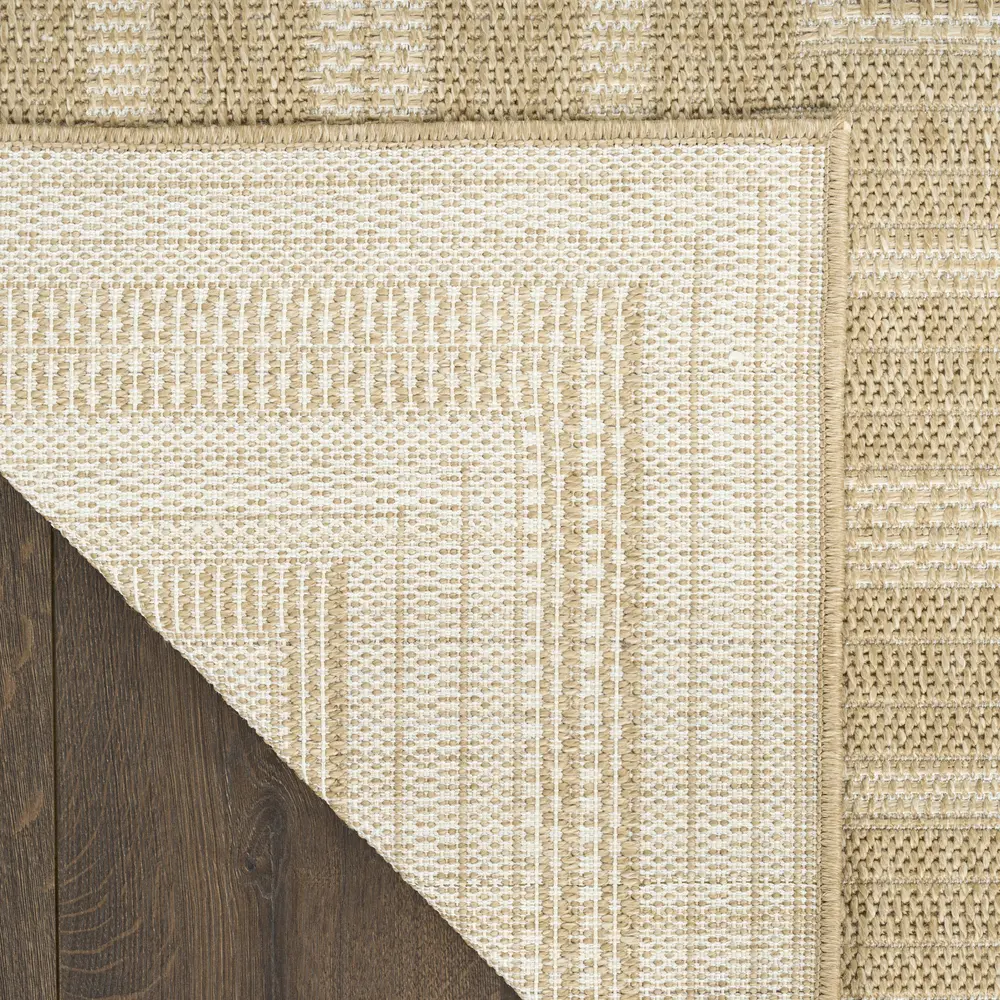 Nourison Tulum 2' x 3' Taupe Ivory Outdoor Rug