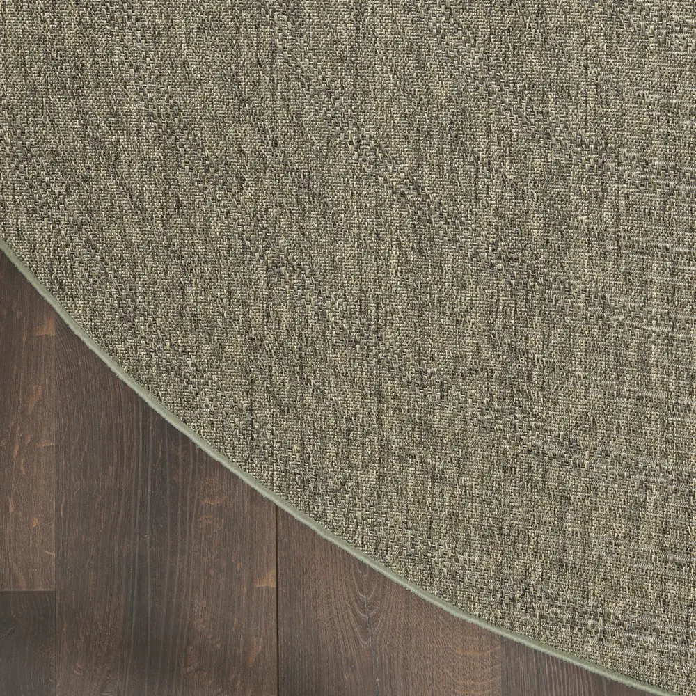 Nourison Tulum 8' x Round Olive Outdoor Rug