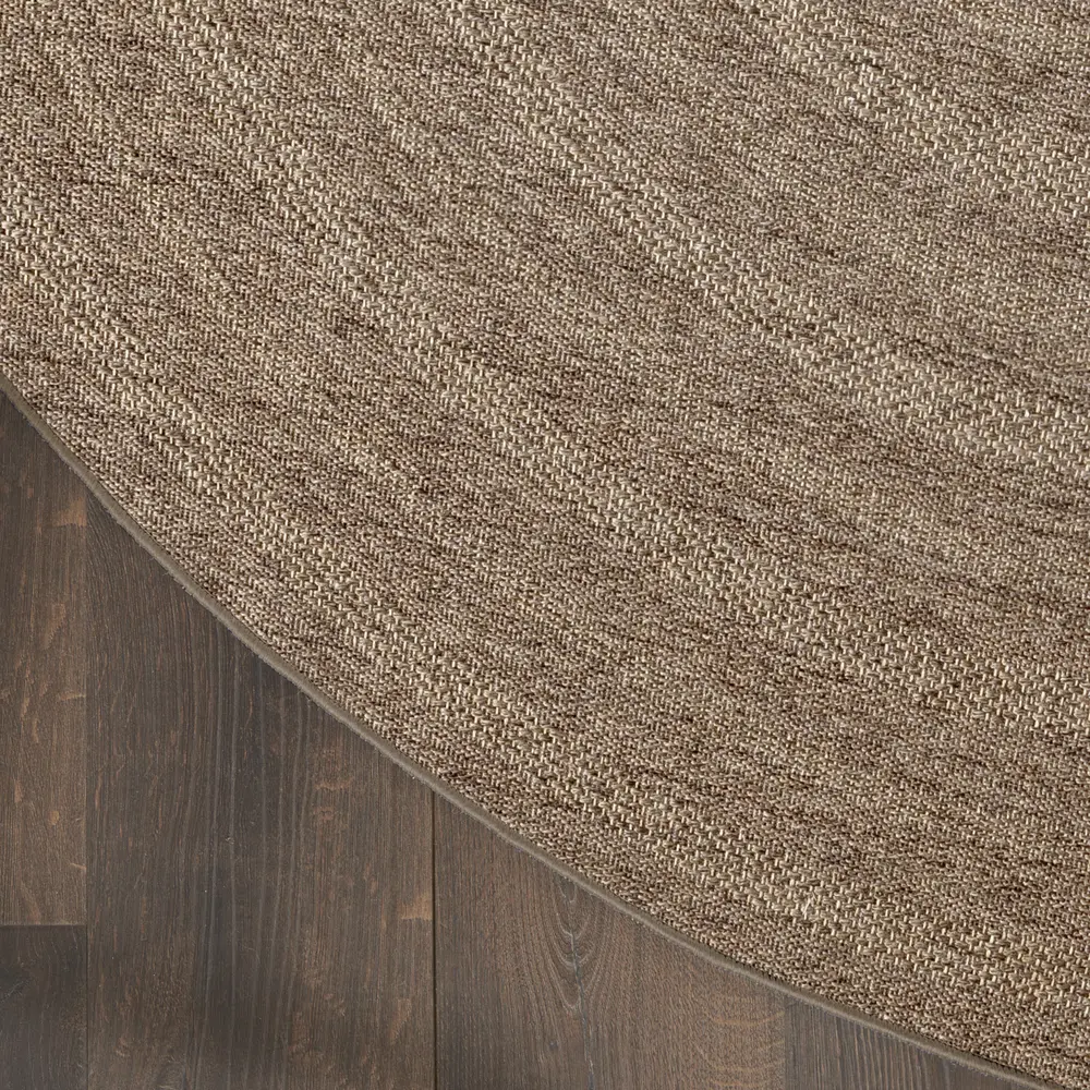 Nourison Tulum 8' x Round Brown Outdoor Rug