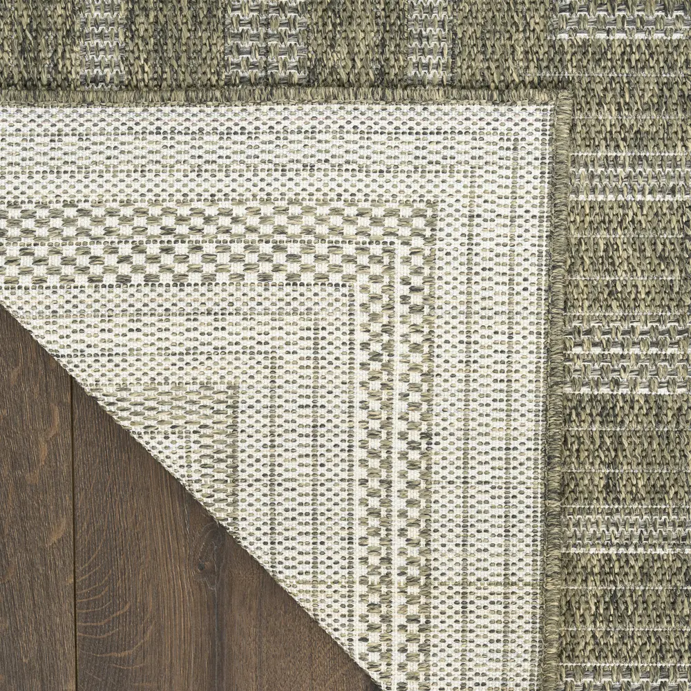 Nourison Tulum 3' x 5' Olive Outdoor Rug