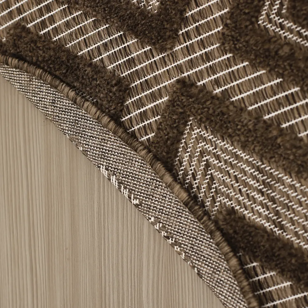 Nourison Versatile 4' x Round Brown Modern Rug