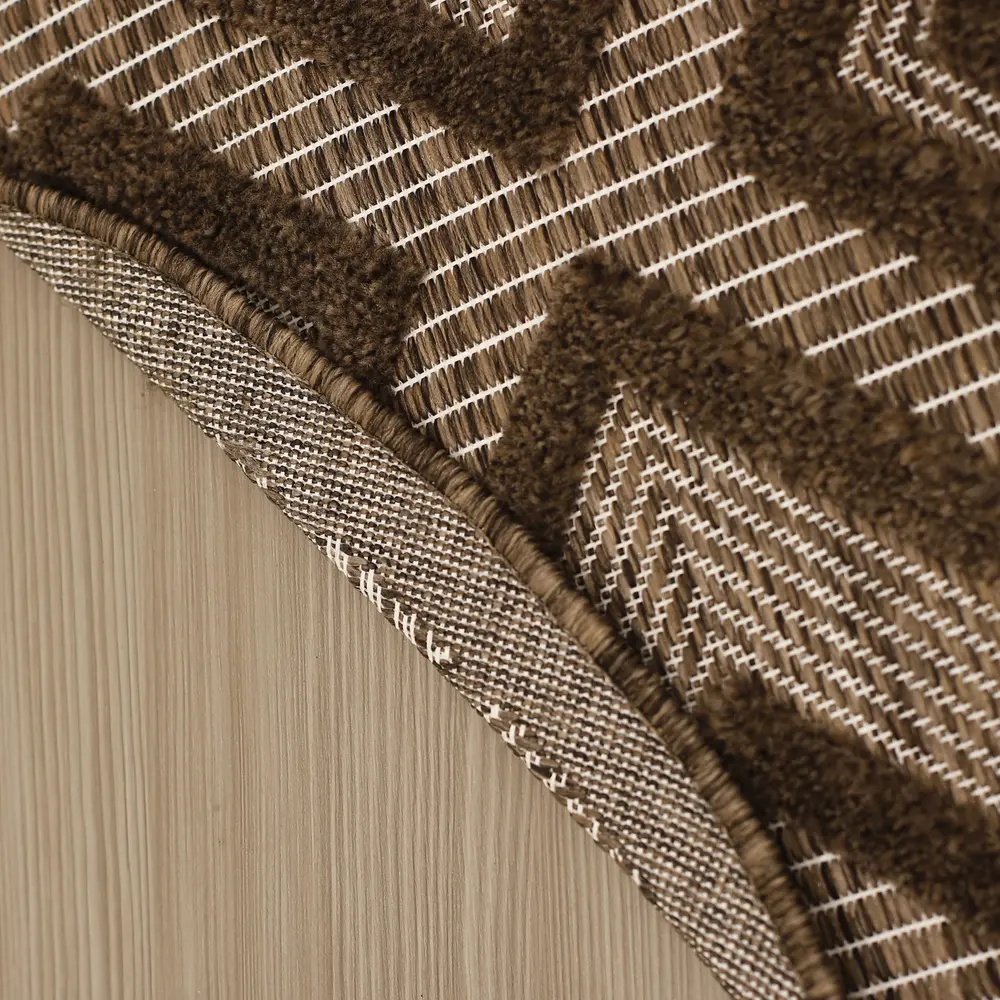 Nourison Versatile 8' x Round Brown Modern Rug