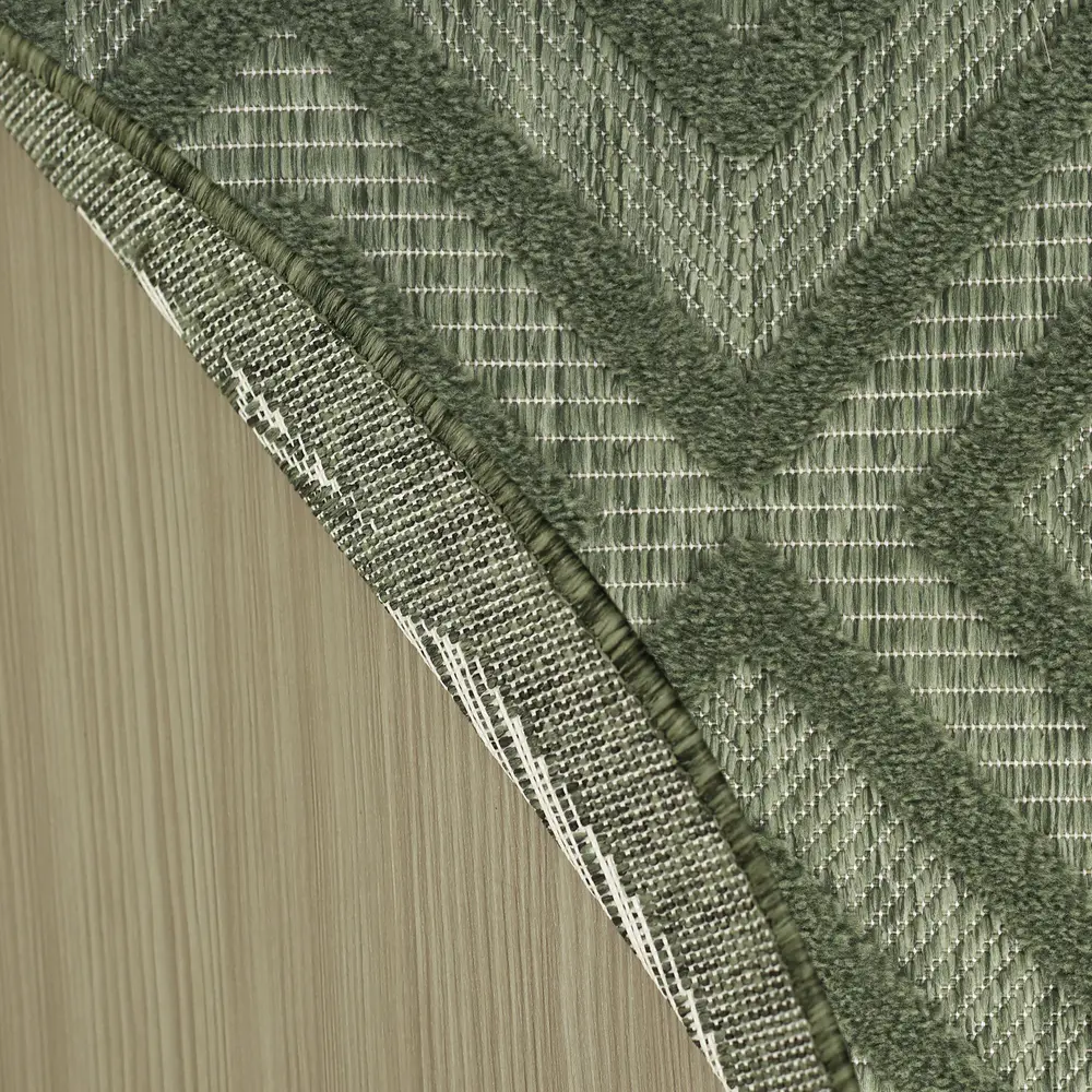 Nourison Versatile 8' x Round Green Modern Rug