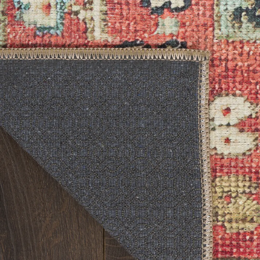 Nourison Vintage Washables 9' x 12' Rust Multicolor Vintage Indoor Rug