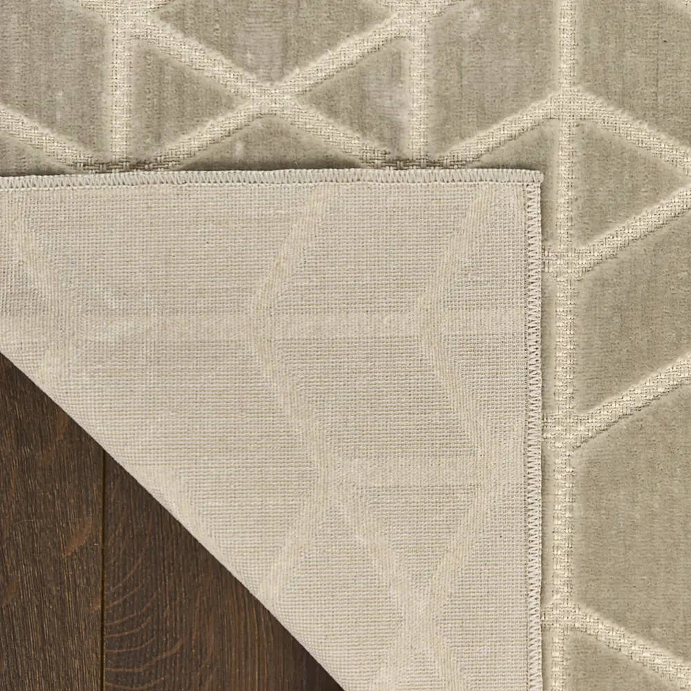 Nourison Washable Charm 4' x 6' Silver Ivory Modern Indoor Rug