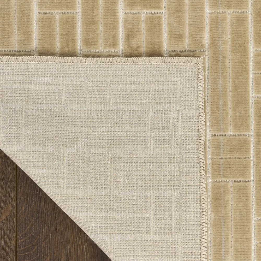 Nourison Washable Charm 4' x 6' Beige Ivory Modern Indoor Rug