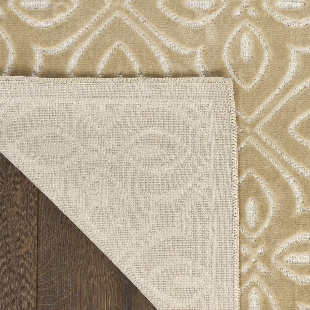 Nourison Washable Charm 4' x 6' Beige Ivory Contemporary Indoor Rug