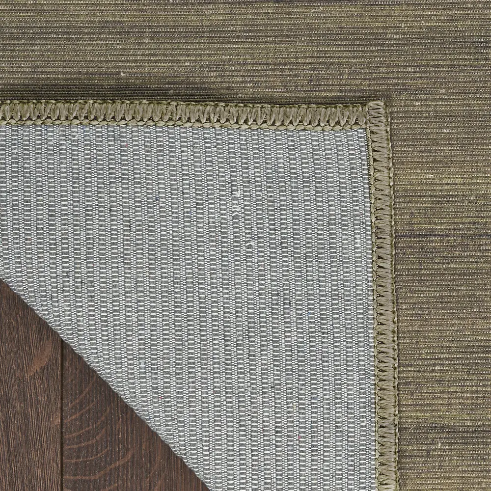 Nourison Washable Essentials 6' x 9' Green Modern Indoor Rug