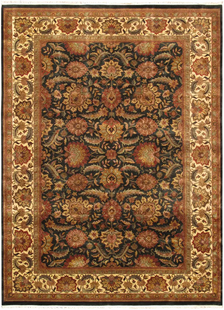Pasargad Home Mogul Art Agra Collection Hand-Knotted Lamb's Wool Area Rug- 10' 2