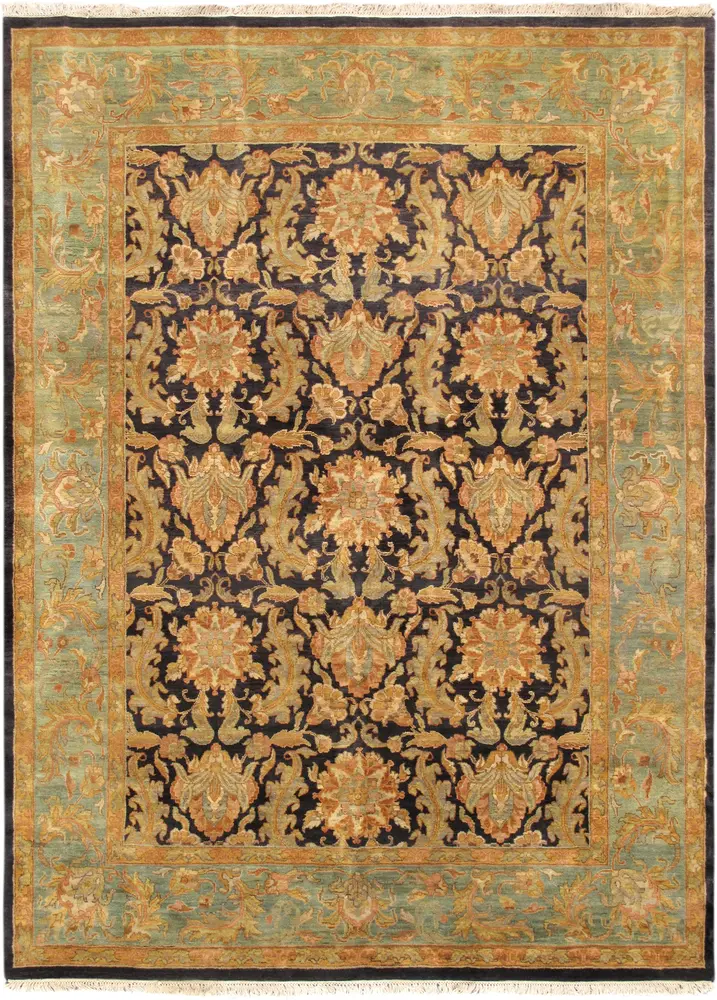Pasargad Home Mogul Art Agra Collection Hand-Knotted Lamb's Wool Area Rug- 9' 0