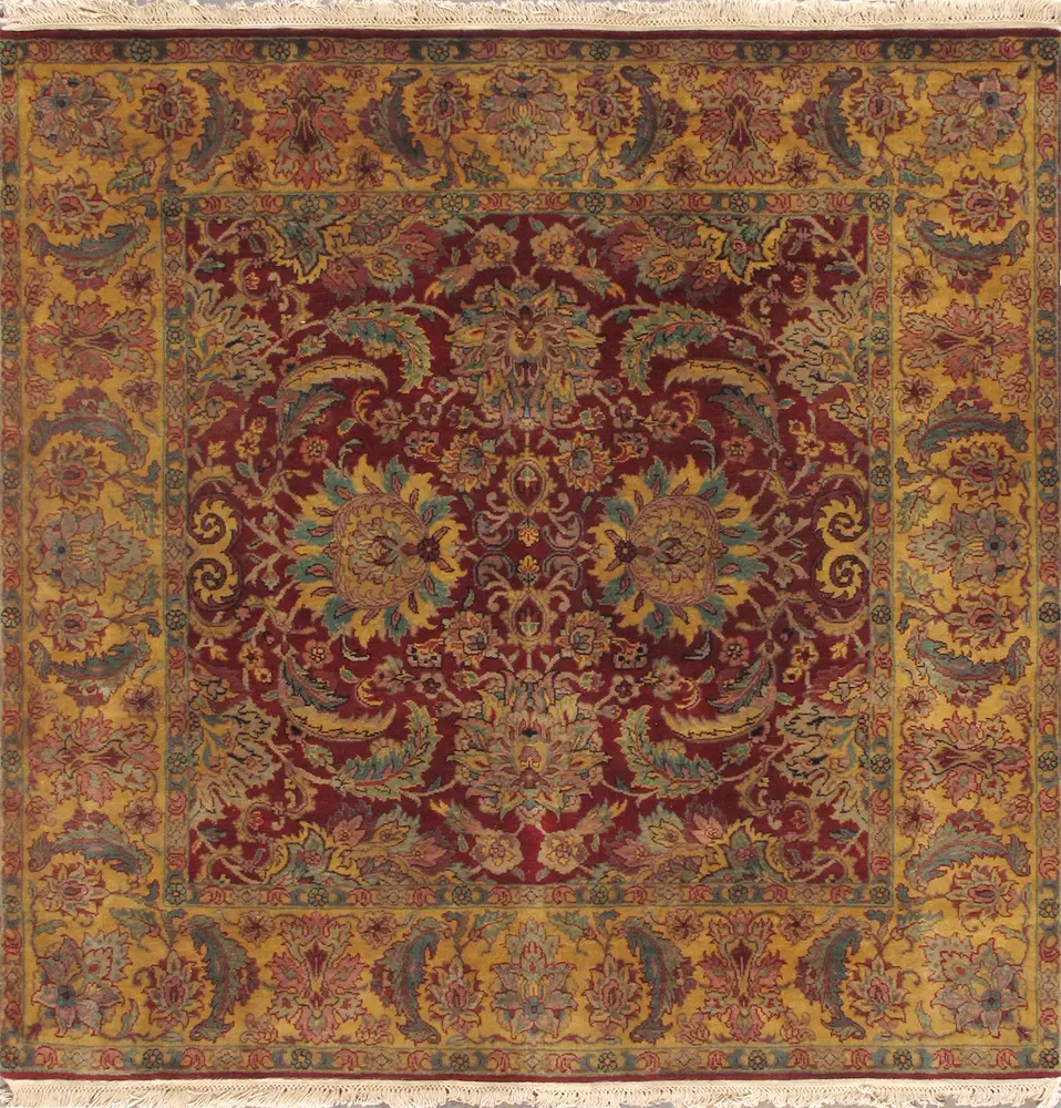 Pasargad Home Crown Jewel Collection Hand-Knotted Lamb's Wool Area Rug- 6' 1