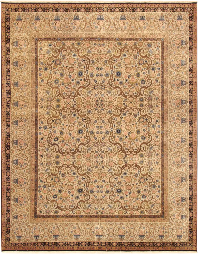 Pasargad Home Azerbaijan Collection Hand-Knotted Lamb's Wool Area Rug-13' 9