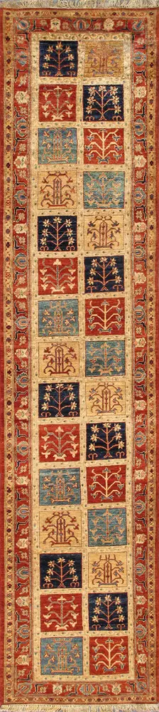 Pasargad Home Melody Collection Hand-Knotted Lamb's Wool Runner- 2'10