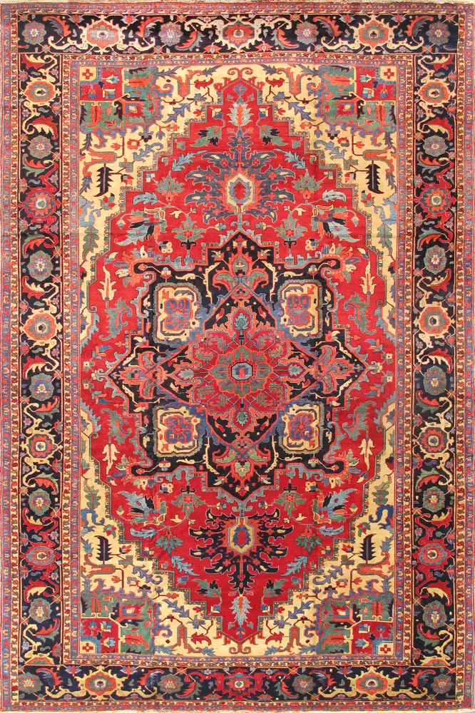 Pasargad Home Azerbaijan Collection Hand-Knotted Lamb's Wool Area Rug-12' 9