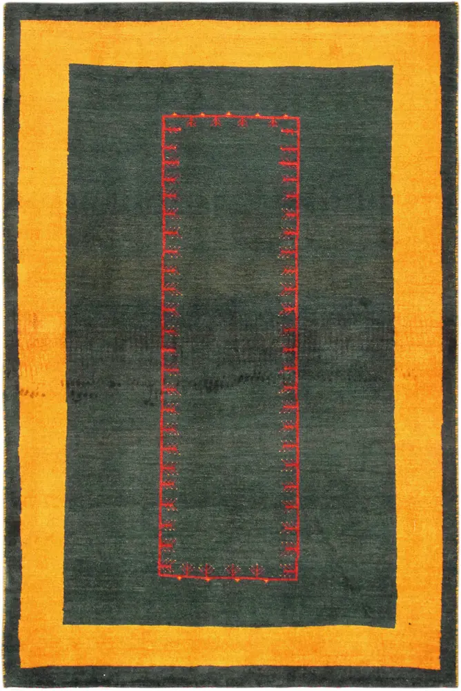 Pasargad Home Tribal Collection Hand-Knotted Lamb's Wool Area Rug- 3' 4