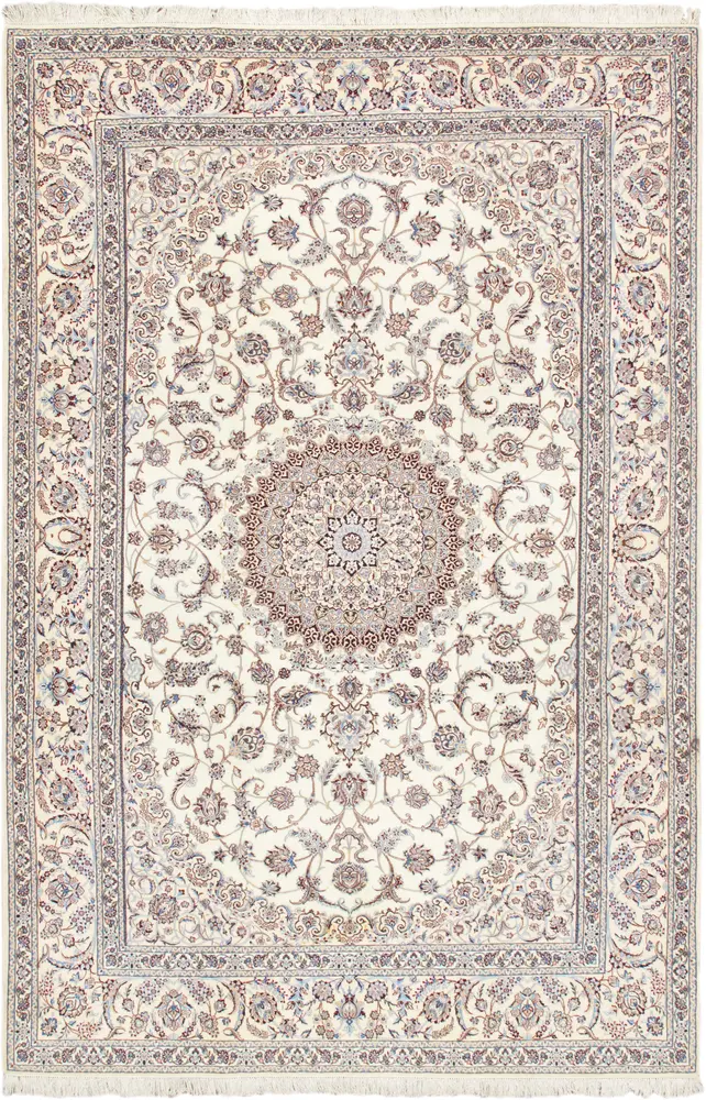 Pasargad Home Azerbaijan Collection Hand-Knotted Silk & Wool Area Rug- 6'10