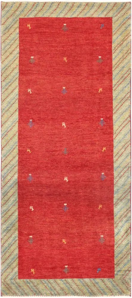 Pasargad Home Tribal Collection Hand-Knotted Lamb's Wool Area Rug- 2' 9