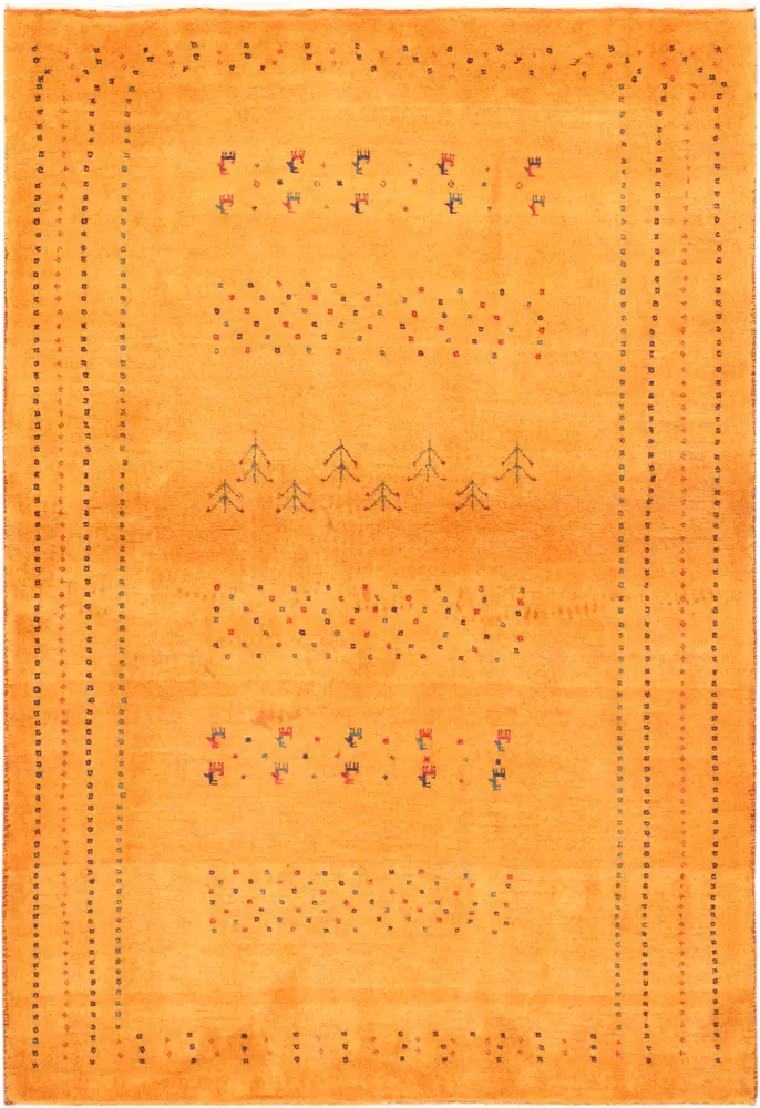 Pasargad Home Tribal Collection Hand-Knotted Lamb's Wool Area Rug- 3' 5