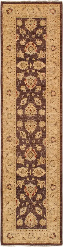 Pasargad Home Melody Collection Hand-Knotted Lamb's Wool Runner- 2' 6
