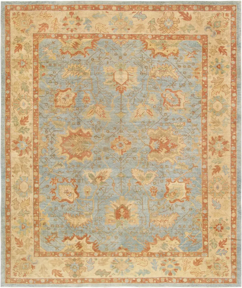 Pasargad Home Oushak Collection Hand-Knotted Lamb's Wool Area Rug-12' 2