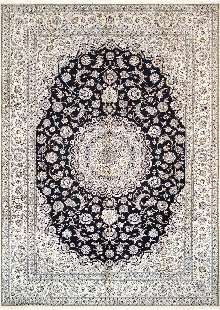 Pasargad Home Azerbaijan Collection Hand-Knotted Silk & Wool Area Rug- 8' 7