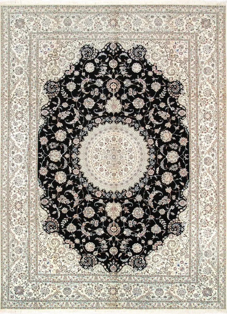 Pasargad Home Azerbaijan Collection Hand-Knotted Silk & Wool Area Rug- 8' 5
