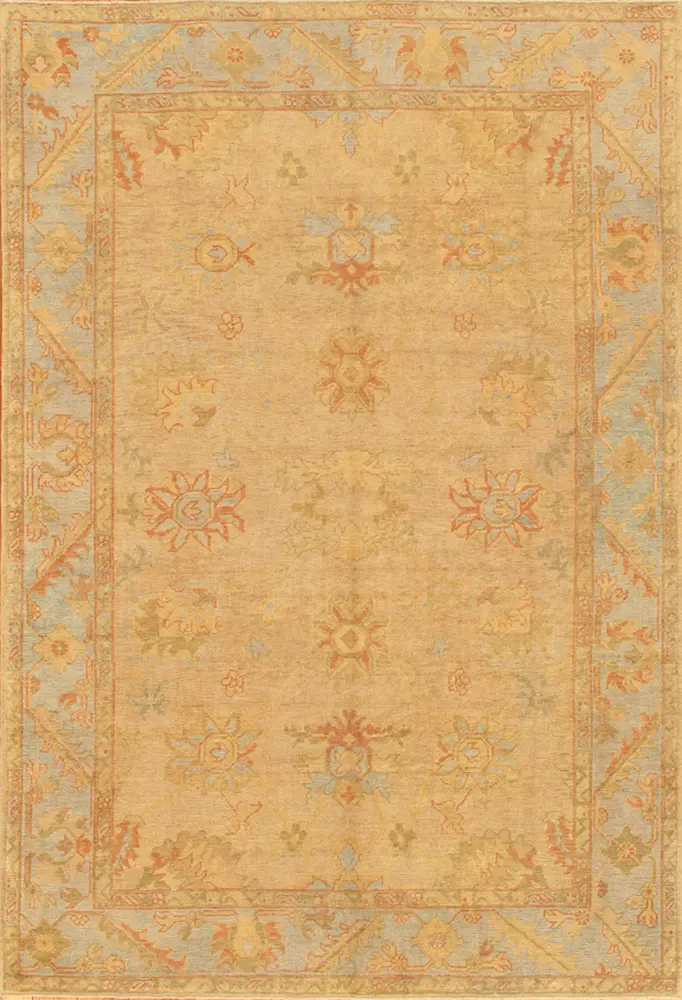 Pasargad Home Oushak Collection Hand-Knotted Lamb's Wool Area Rug- 7' 7