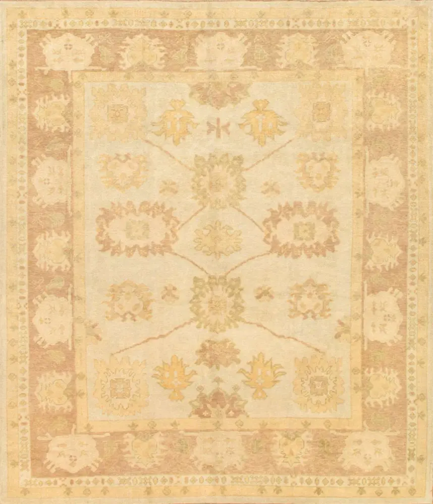 Pasargad Home Oushak Collection Hand-Knotted Lamb's Wool Area Rug- 8' 8