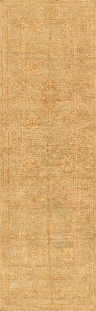 Pasargad Home Oushak Collection Hand-Knotted Lamb's Wool Runner- 3' 3