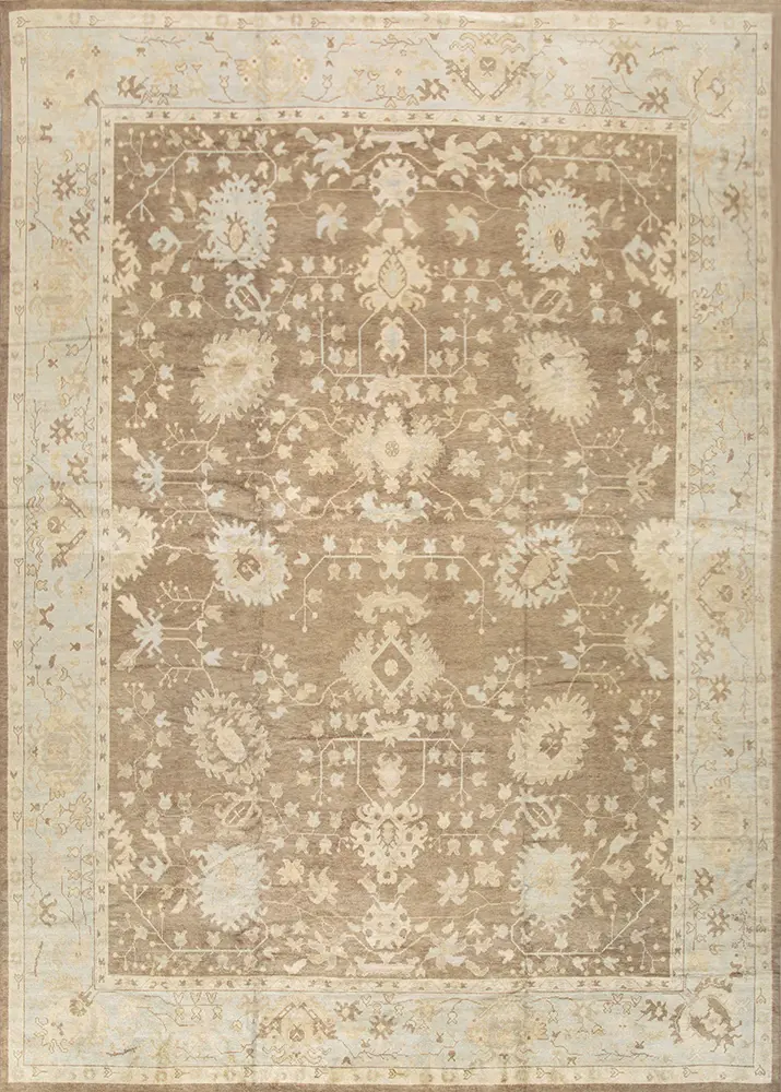 Pasargad Home Oushak Collection Hand-Knotted Lamb's Wool Area Rug-13' 2