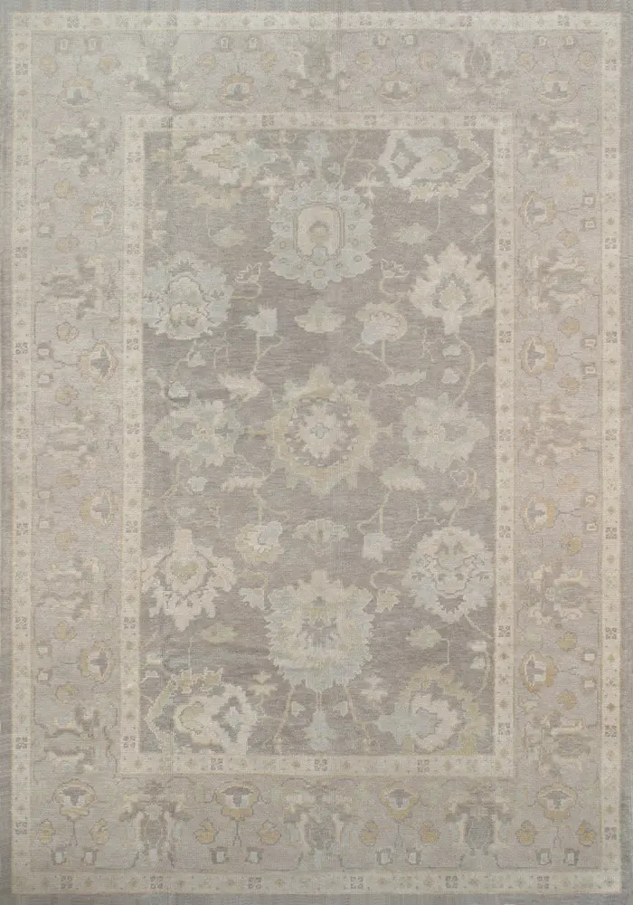 Pasargad Home Oushak Collection Hand-Knotted Lamb's Wool Area Rug- 6' 9