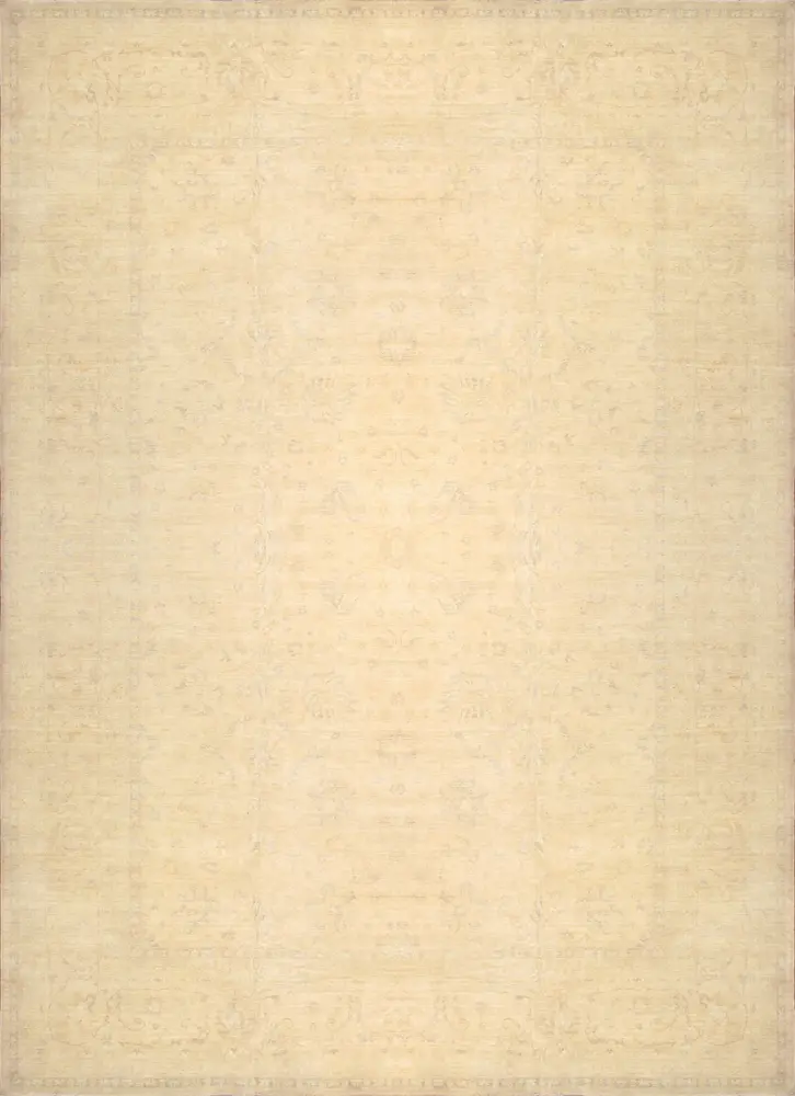 Pasargad Home Denver Hand-Knotted Ivory Wool Area Rug-16' 3