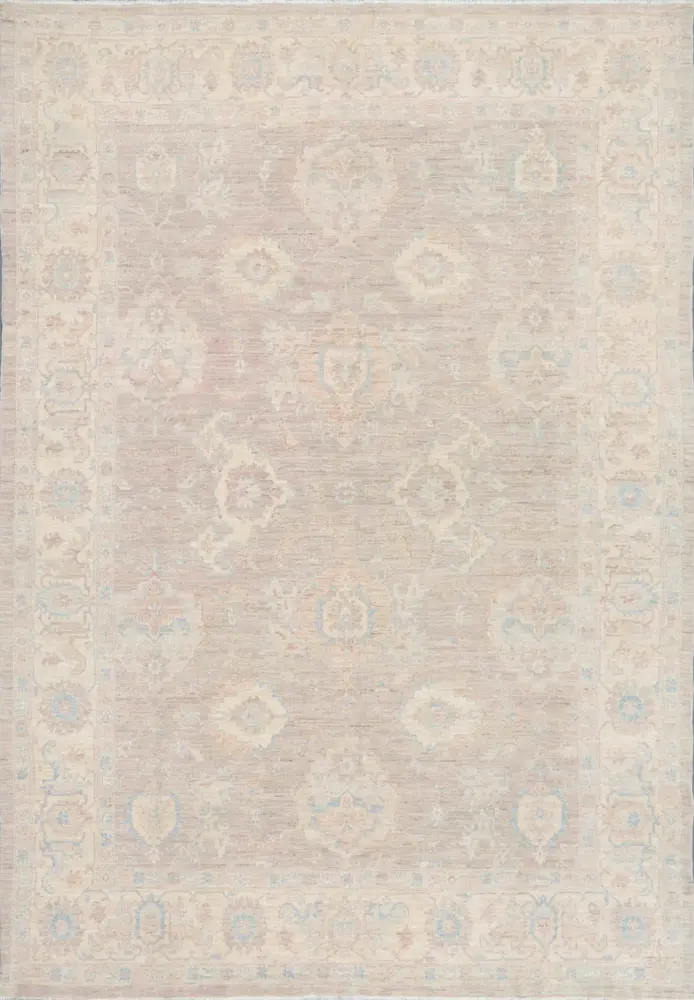 Pasargad Home Denver Hand-Knotted Grey Wool Area Rug- 7'11