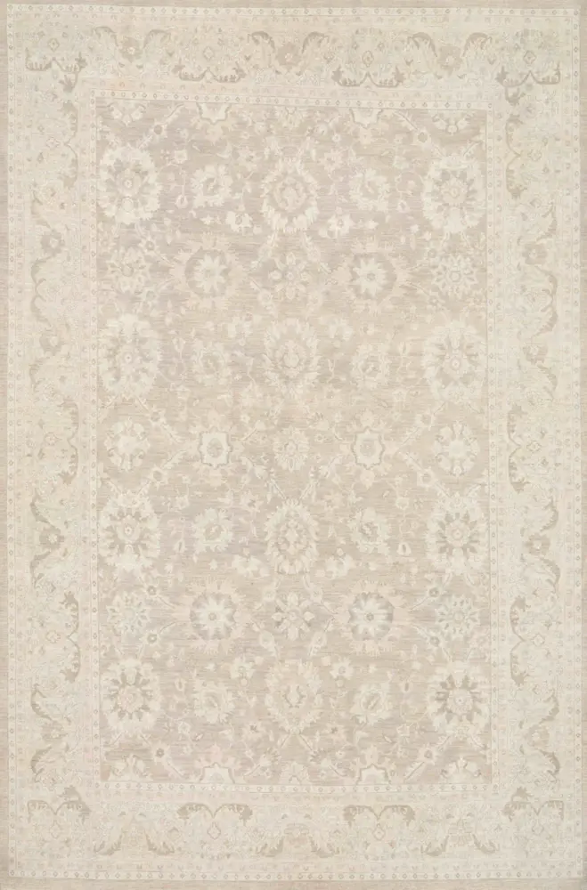 Pasargad Home Denver Hand-Knotted Grey Wool Area Rug- 9'10