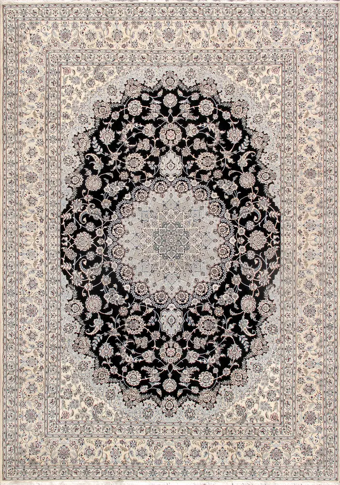 Pasargad Home Azerbaijan Collection Hand-Knotted Wool Area Rug- 9'11