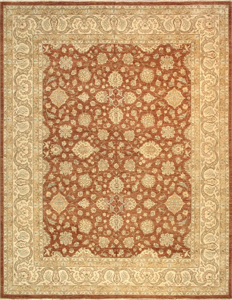 Pasargad Home Melody Collection Hand-Knotted Lamb's Wool Area Rug-12' 0