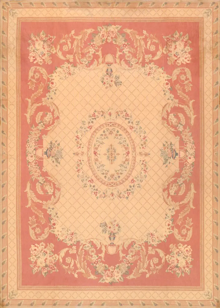 Pasargad Home Abusson Collection Hand-Knotted Wool Area Rug