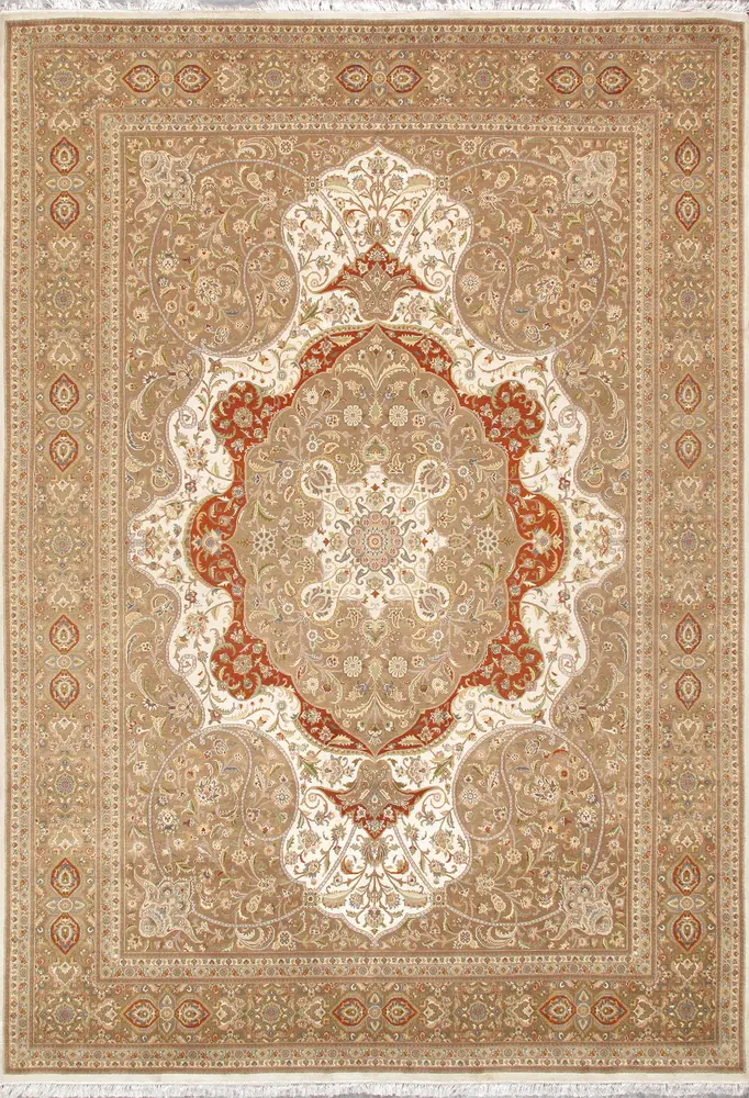 Pasargad Home Baku Hand-Knotted Silk & Wool Area Rug-10' 0