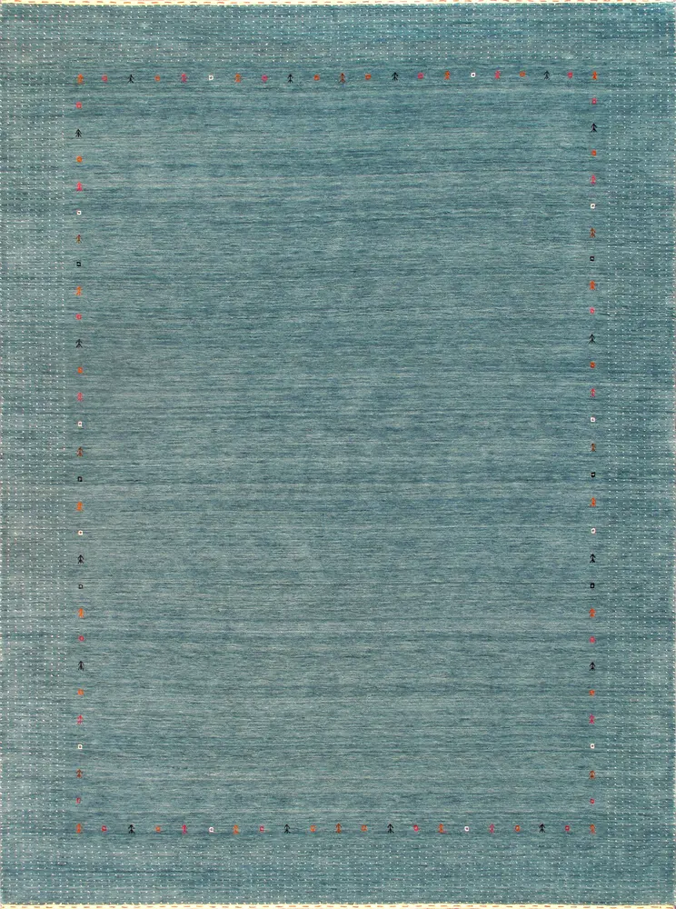 Pasargad Home Gramercy Collection Hand-Loomed Silk & Wool Charcoal Area Rug- 8' 9