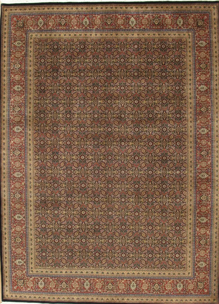 Pasargad Home Baku Collection Hand-Knotted Lamb's Wool Area Rug-12' 2